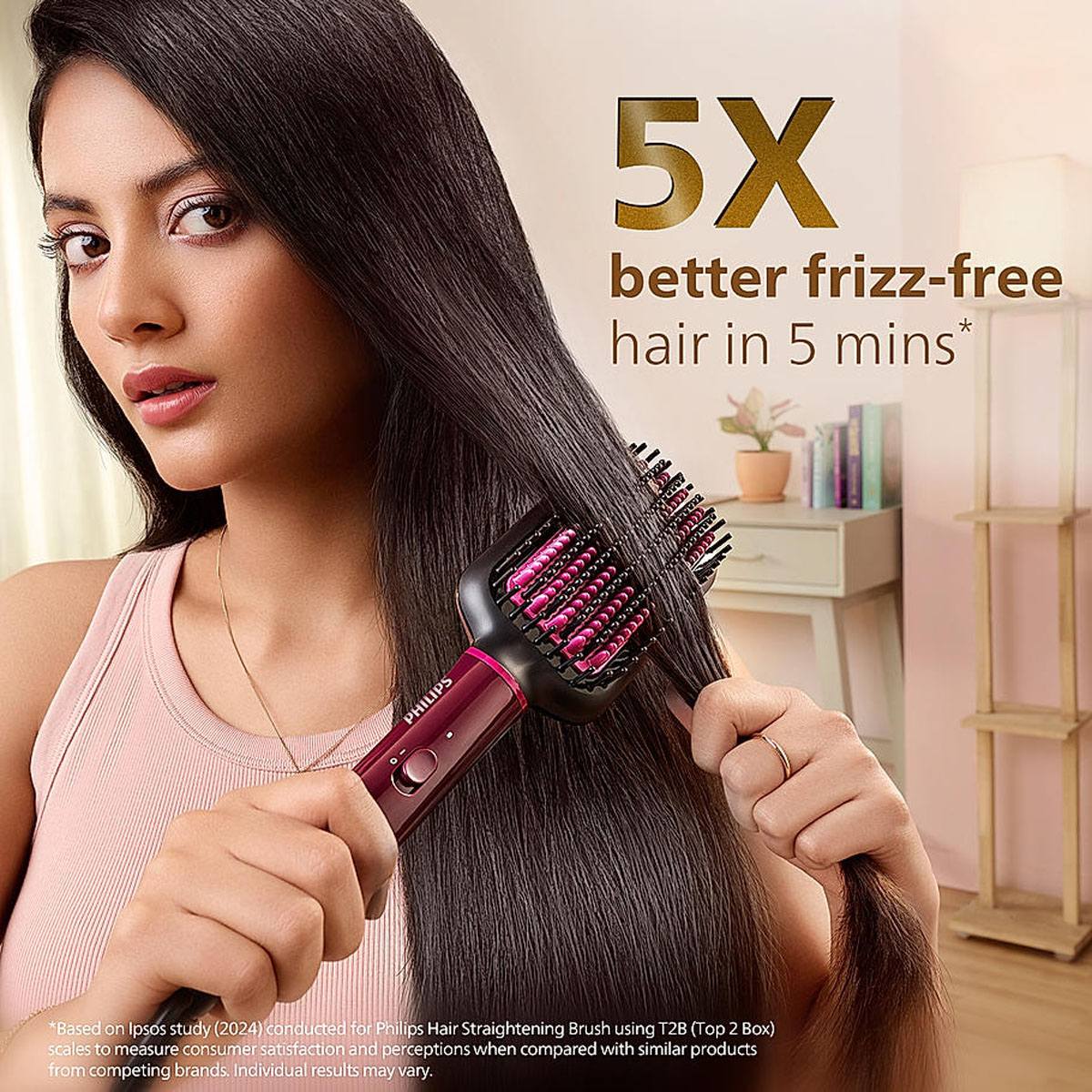 Hair Straightener Brush Comb