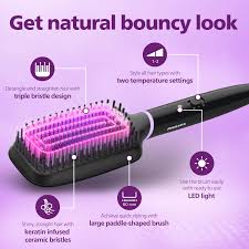 Hair Straightener Brush Comb